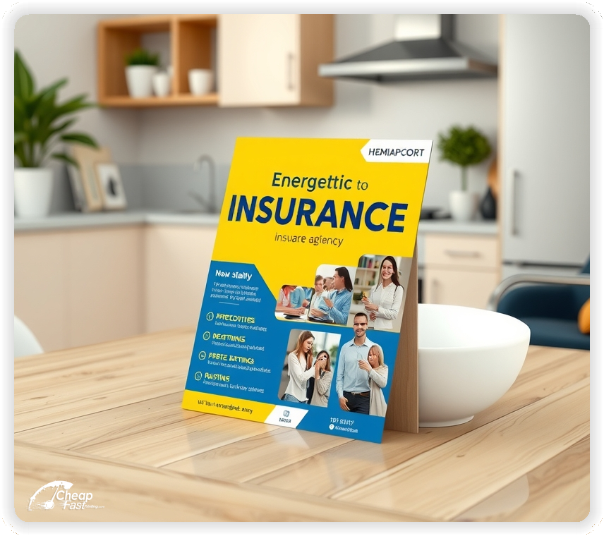 Promo Flyer Sample 1, Insurance Agency leaflets creative layout