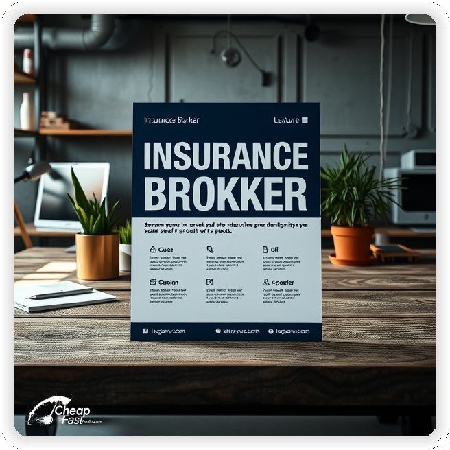 Advertising Brochure 1, Insurance Broker leaflets layout example