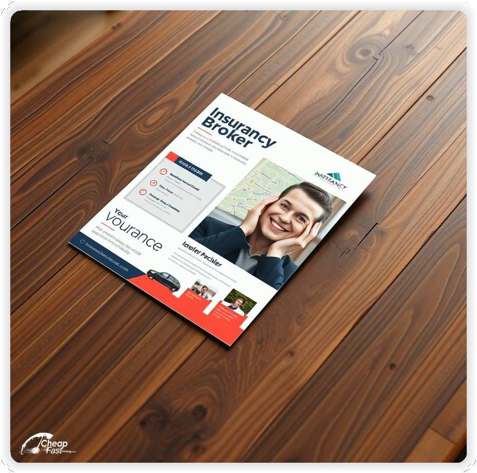Best Insurance Broker Leaflet, Insurance Broker marketing materials print sample
