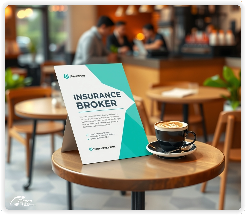 Custom Business Piece 1, Insurance Broker advertisements marketing piece