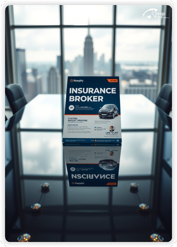 Promo Flyer Sample 1, Insurance Broker leaflets creative layout