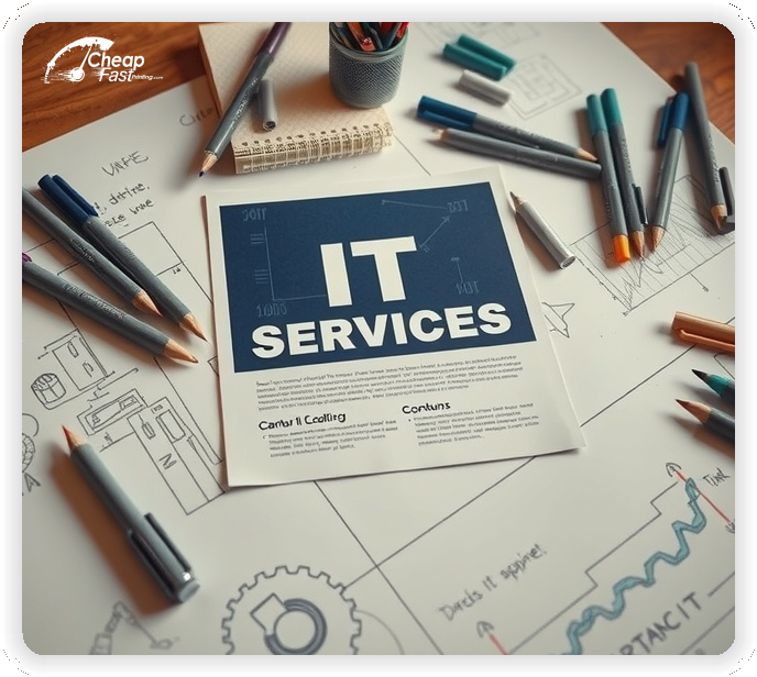 Custom Business Piece 1, It Services advertisements marketing piece