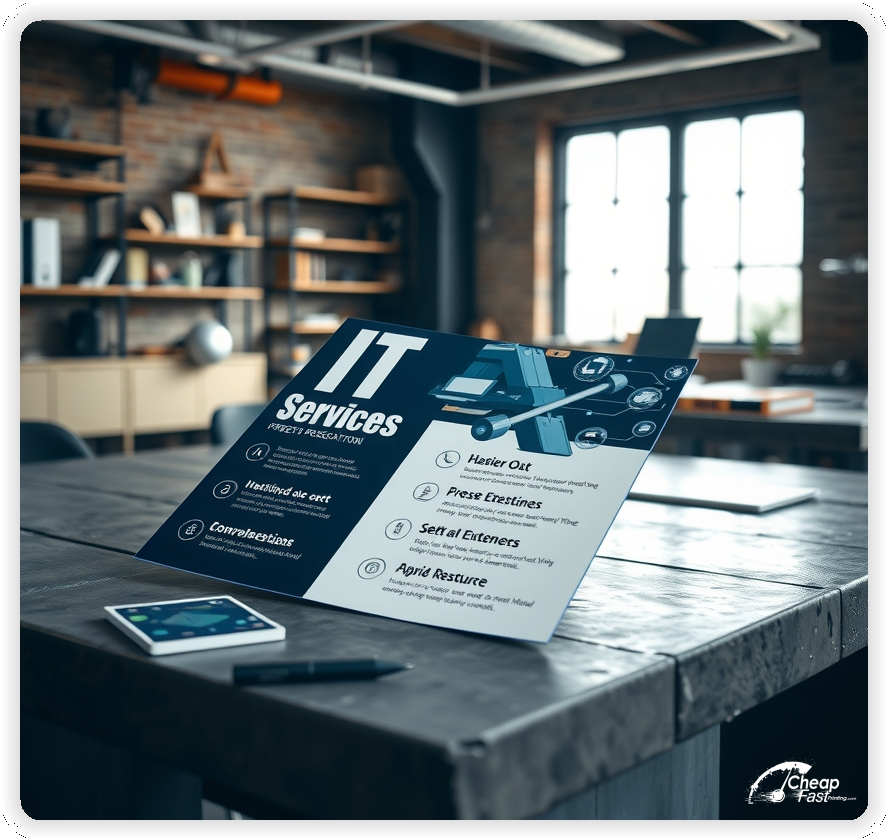 Professional Circular 1, It Services handouts print sample