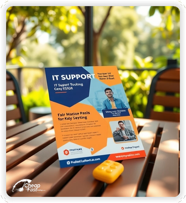 Marketing Handout Design 1, It Support pamphlets design example