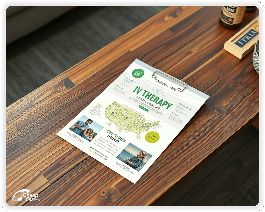 Custom Business Piece 1, Iv Therapy promo cards creative layout