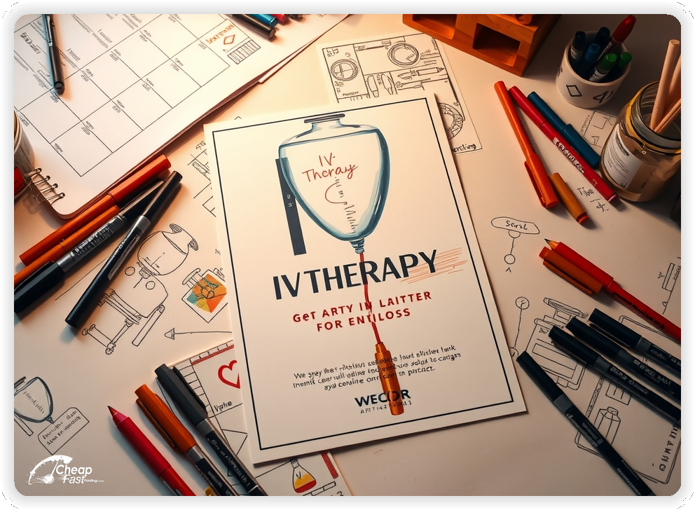 High Quality Leaflet 1, Iv Therapy circulars promotion design