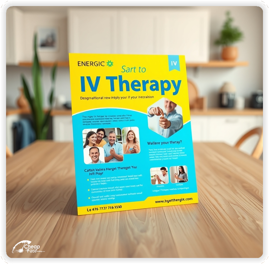 Marketing Handout Design 1, Iv Therapy pamphlets design example