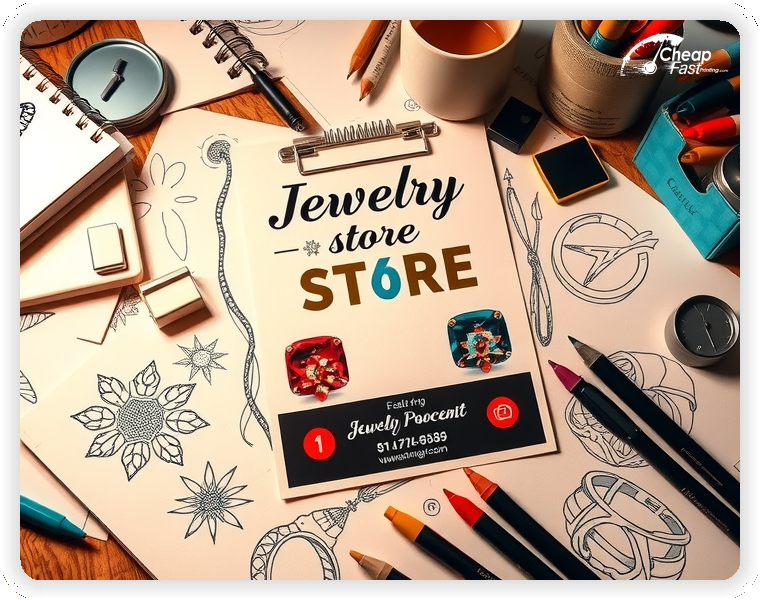 Advertising Brochure 1, Jewelry Store leaflets layout example