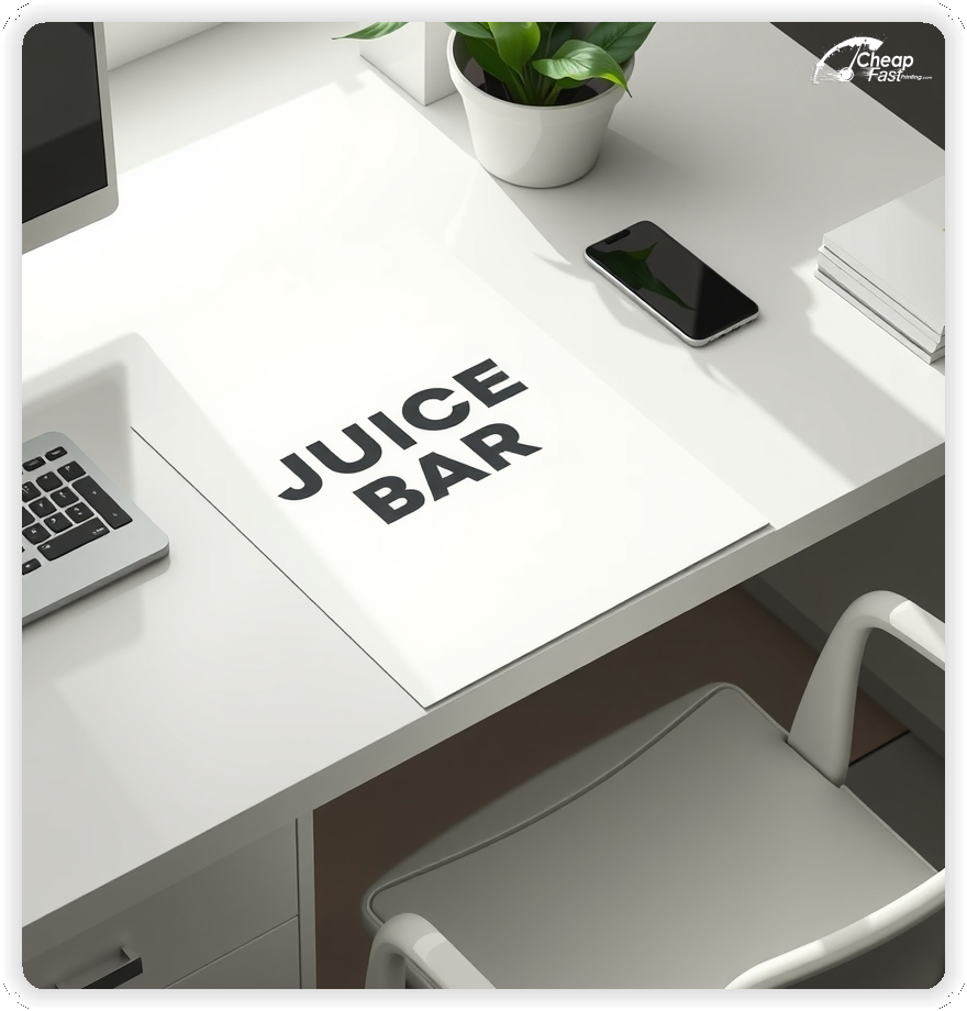 Custom Business Piece 1, Juice Bar advertisements marketing piece