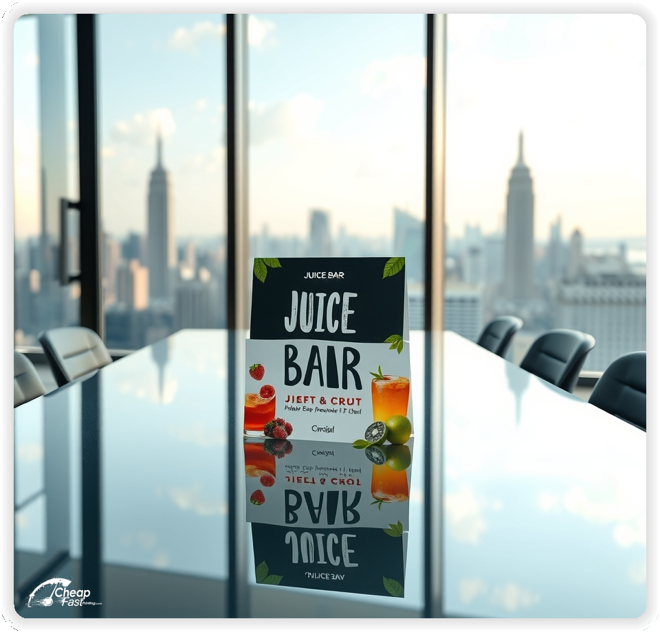 Professional Circular 1, Juice Bar handouts print sample