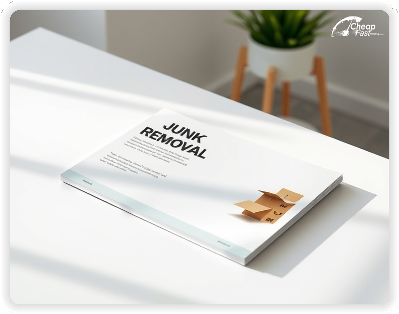 Print Ready Layout 1, Junk Removal brochures layout example