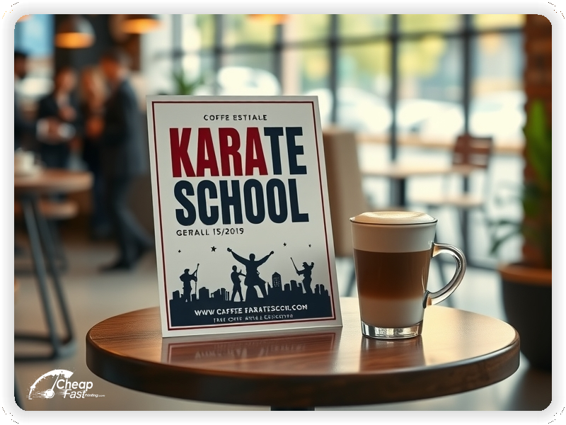 Marketing Handout Design 1, Karate School pamphlets design example