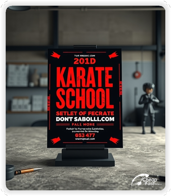 Print Ready Layout 1, Karate School brochures layout example