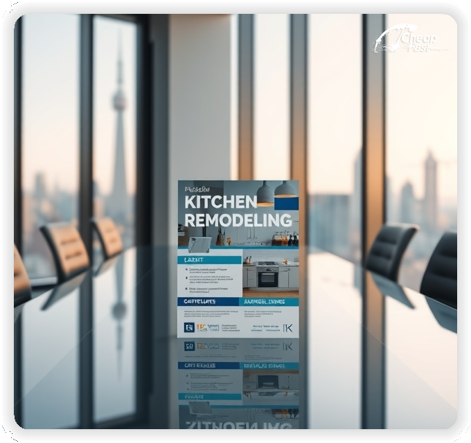 Advertising Brochure 1, Kitchen Remodeling leaflets layout example