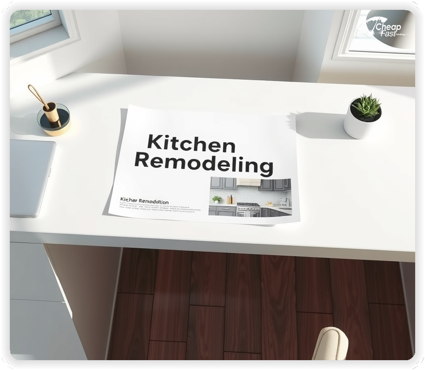 Print Ready Layout 1, Kitchen Remodeling brochures layout example