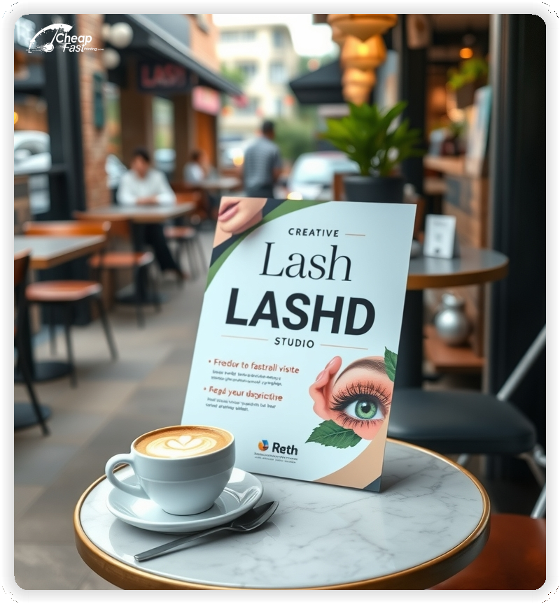 Advertising Brochure 1, Lash Studio leaflets layout example
