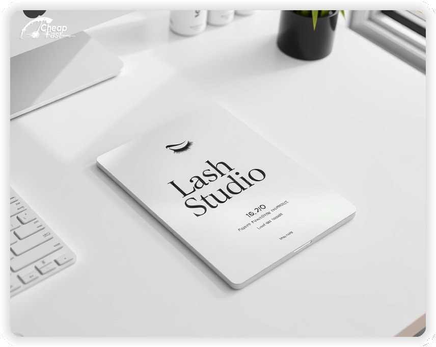 Custom Business Piece 1, Lash Studio advertisements marketing piece