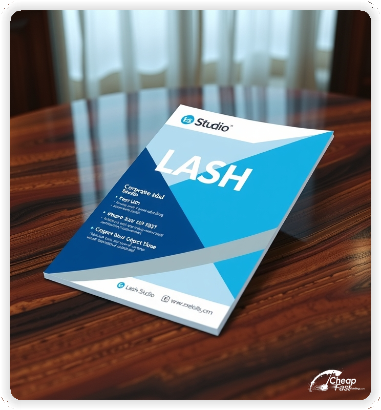 Marketing Handout Design 1, Lash Studio pamphlets design example