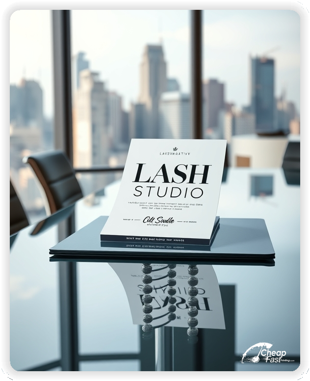 Print Ready Layout 1, Lash Studio brochures layout example