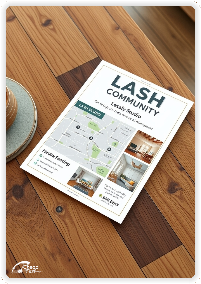 Professional Circular 1, Lash Studio handouts print sample