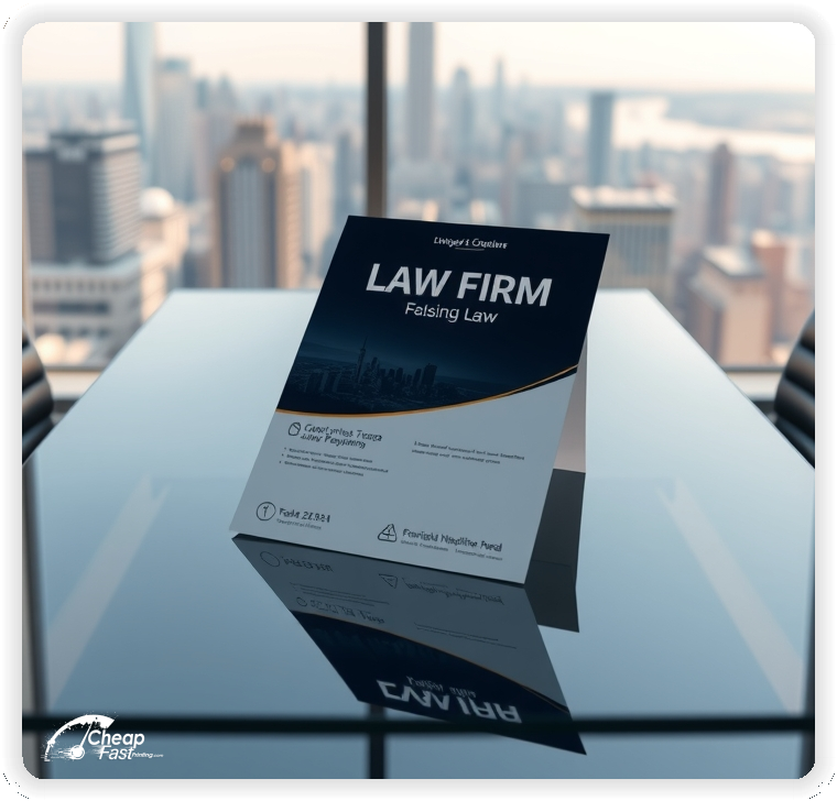 Best Law Firm Pamphlet, Law Firm marketing materials print sample