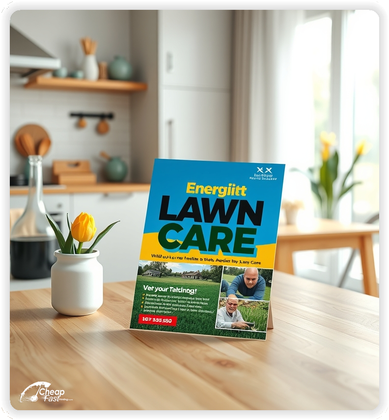 Creative Print Design 1, Lawn Care promo cards creative layout