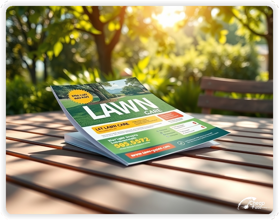 Print Ready Layout 1, Lawn Care brochures layout example