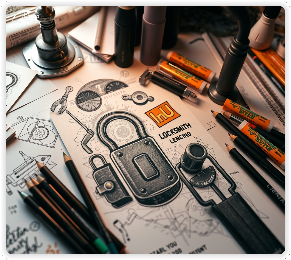 Marketing Handout Design 1, Locksmith pamphlets design example