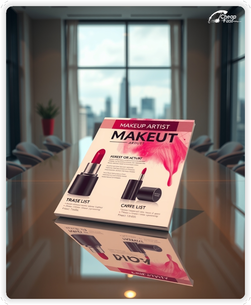 High Quality Leaflet 1, Makeup Artist circulars promotion design