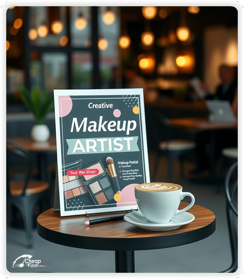 Marketing Handout Design 1, Makeup Artist pamphlets design example