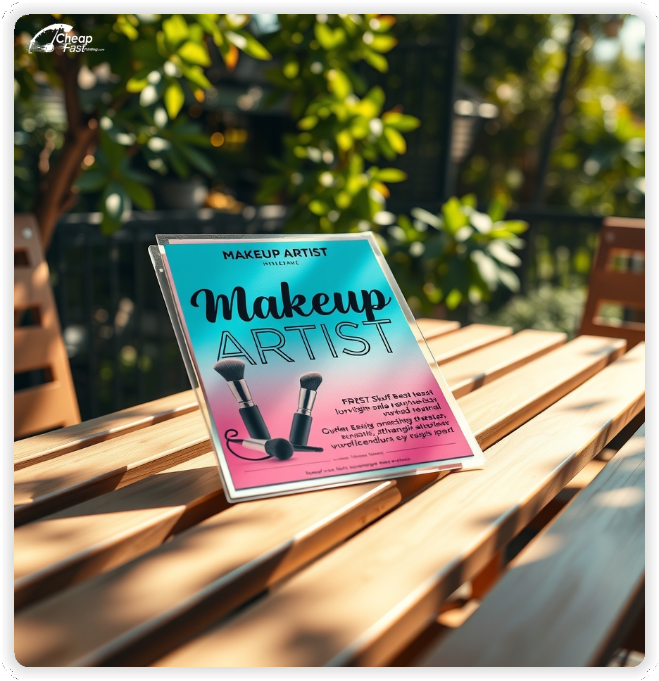 Professional Circular 1, Makeup Artist handouts print sample