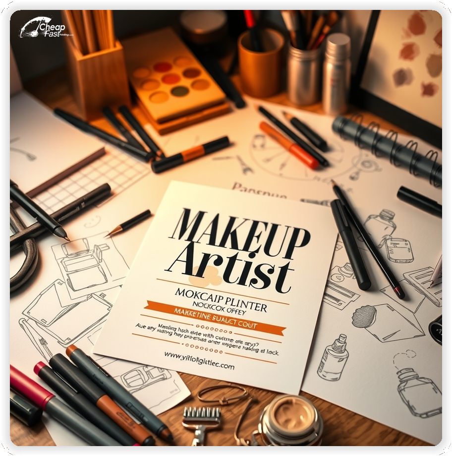 Promo Flyer Sample 1, Makeup Artist leaflets creative layout