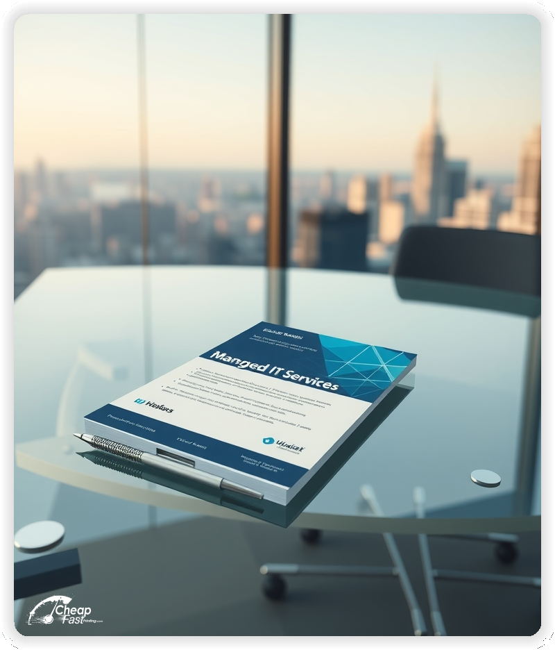 Advertising Brochure 1, Managed It Services leaflets layout example