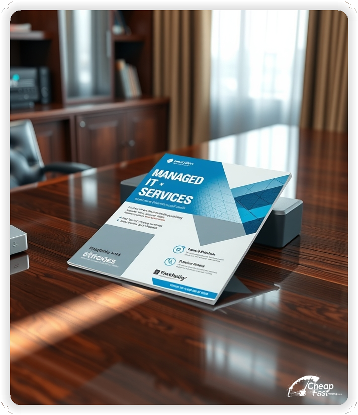 Best Managed It Services Leaflet, Managed It Services marketing materials print sample