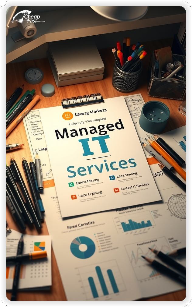 Creative Print Design 1, Managed It Services promo cards creative layout