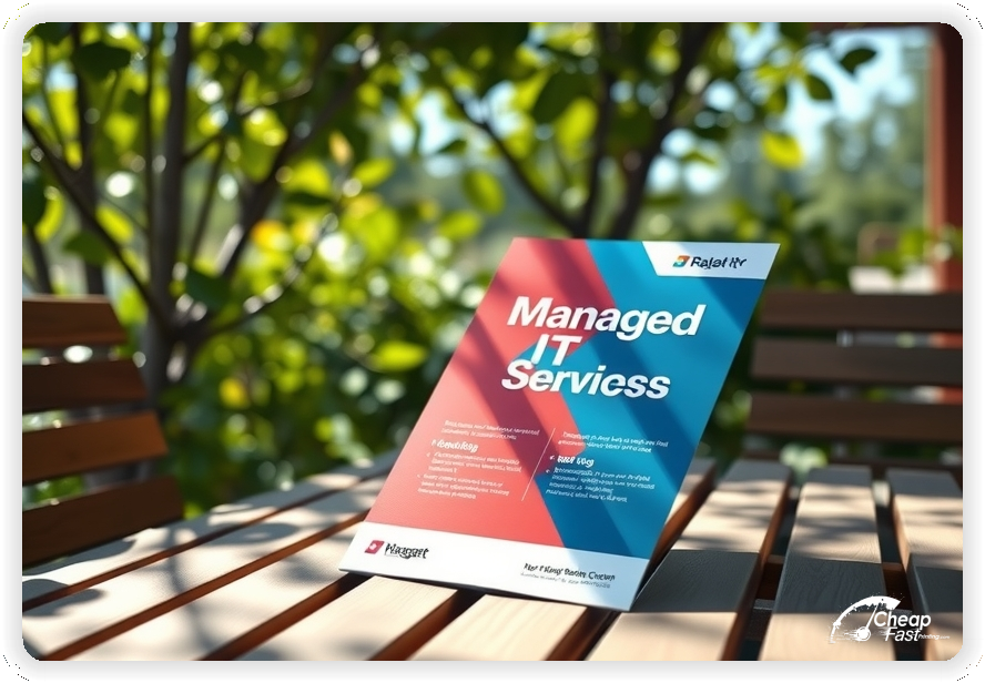 Promo Flyer Sample 1, Managed It Services leaflets creative layout