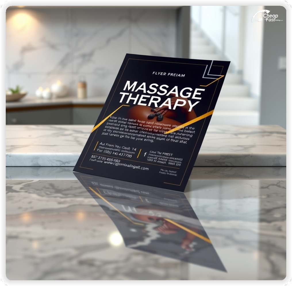 Advertising Brochure 1, Massage Therapy leaflets layout example