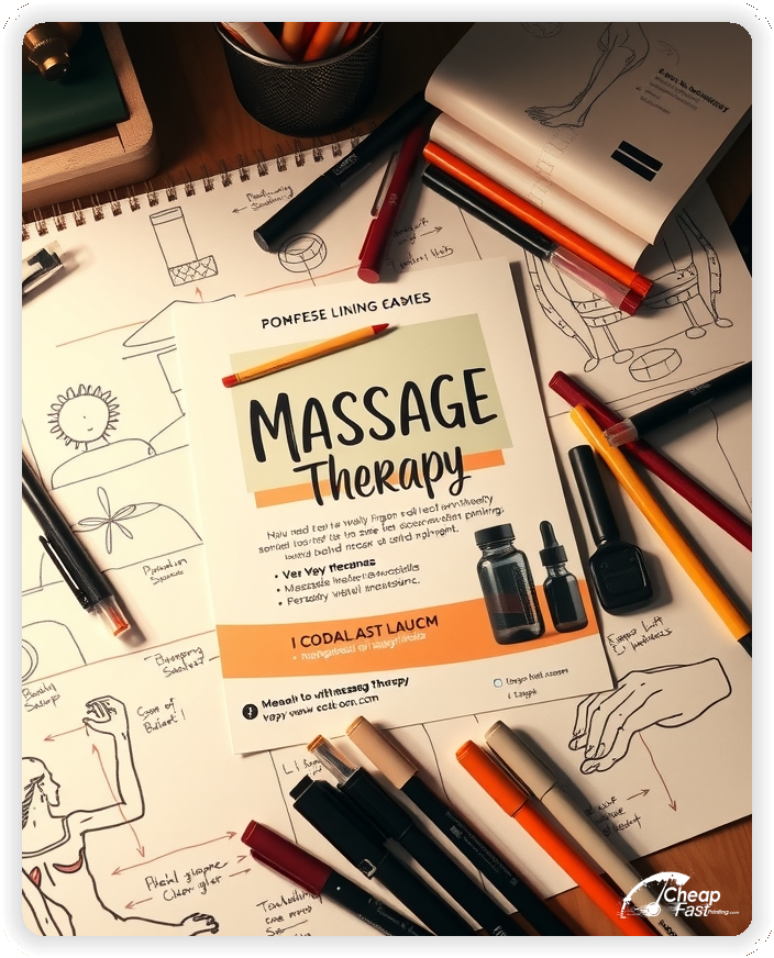 Print Ready Layout 1, Massage Therapy brochures layout example