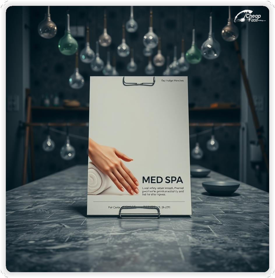 Affordable Med Spa Promo, Med Spa marketing materials print sample