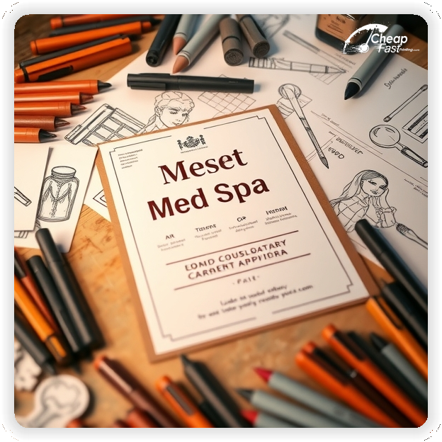 Creative Print Design 1, Med Spa promo cards creative layout