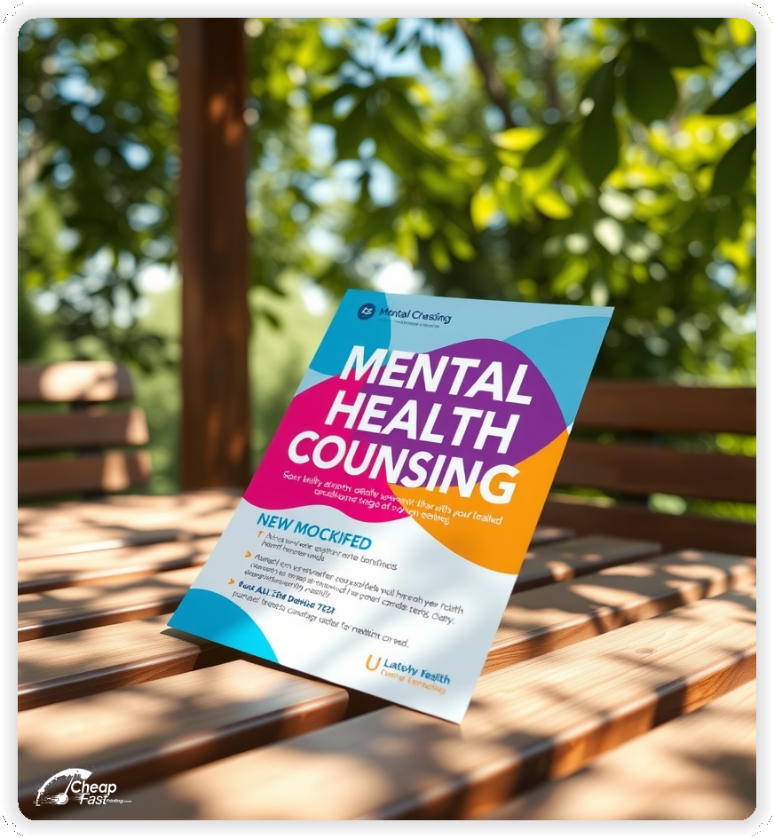 Advertising Brochure 1, Mental Health Counseling leaflets layout example