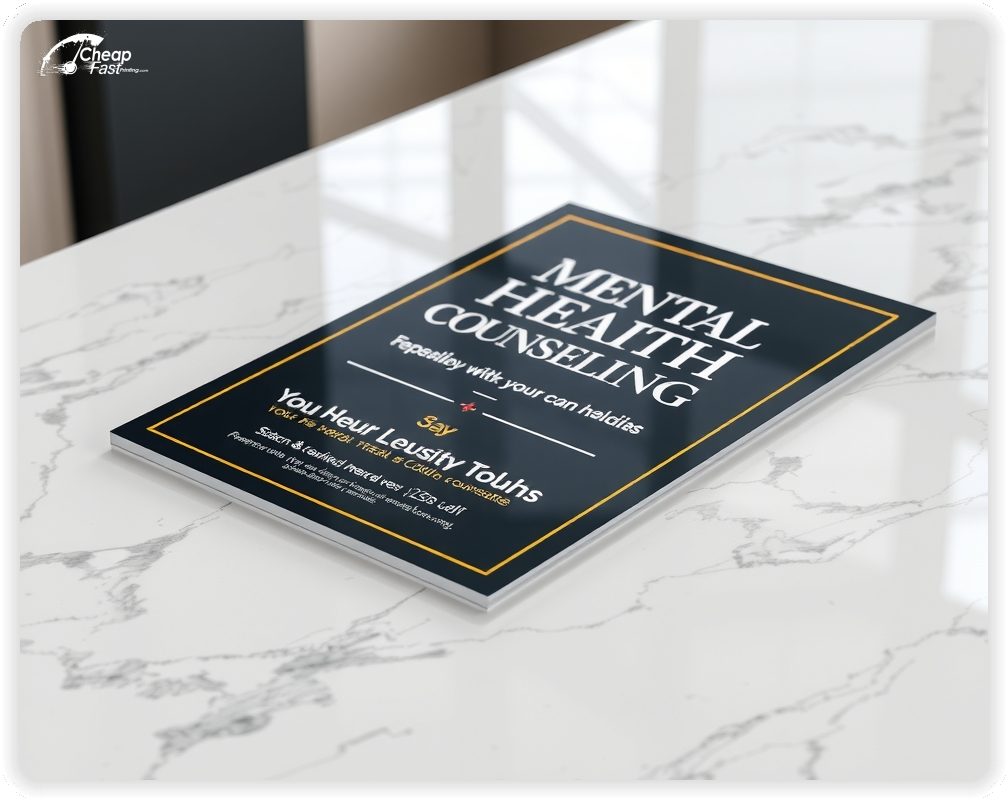 Best Mental Health Counseling Card, Mental Health Counseling marketing materials print sample