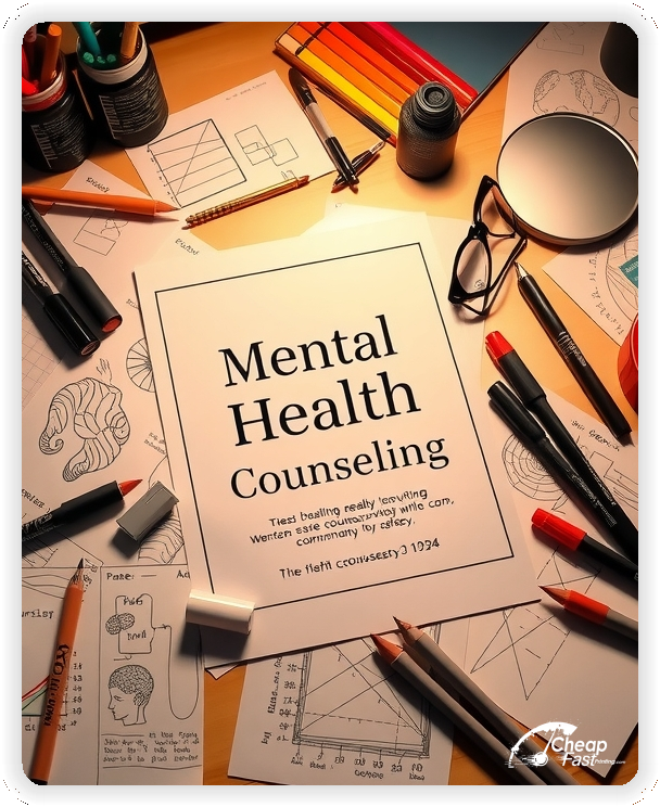 Marketing Handout Design 1, Mental Health Counseling pamphlets design example