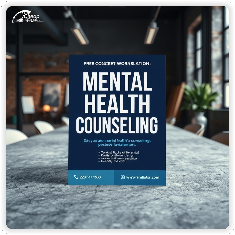 Promo Flyer Sample 1, Mental Health Counseling leaflets creative layout