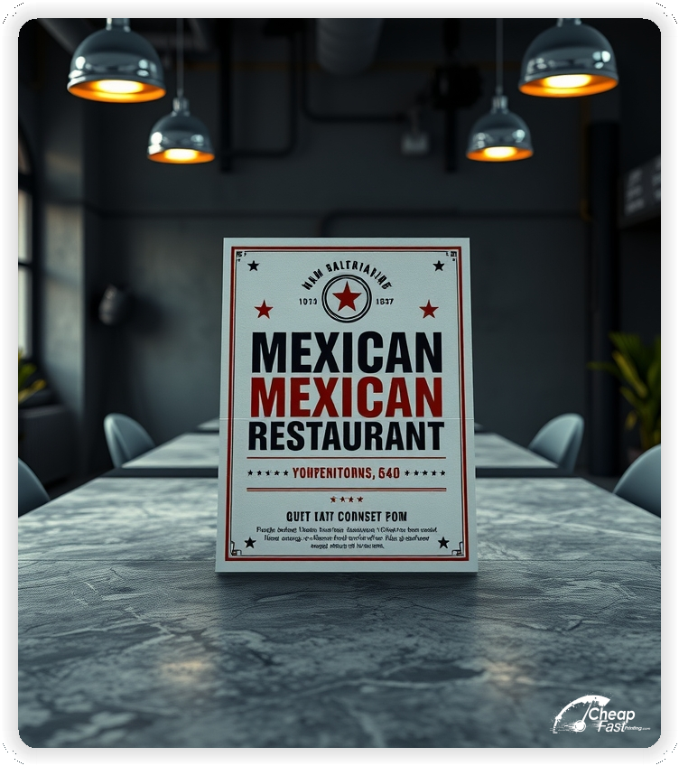 Best Mexican Restaurant Card, Mexican Restaurant marketing materials print sample
