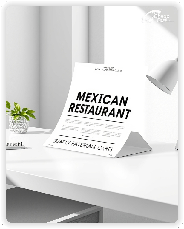 Print Ready Layout 1, Mexican Restaurant brochures layout example