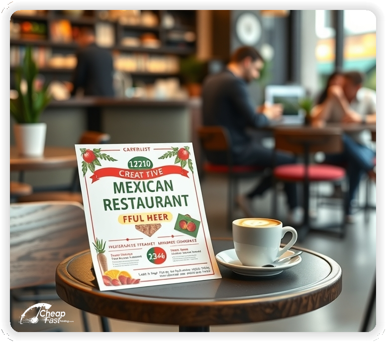 Professional Circular 1, Mexican Restaurant handouts print sample