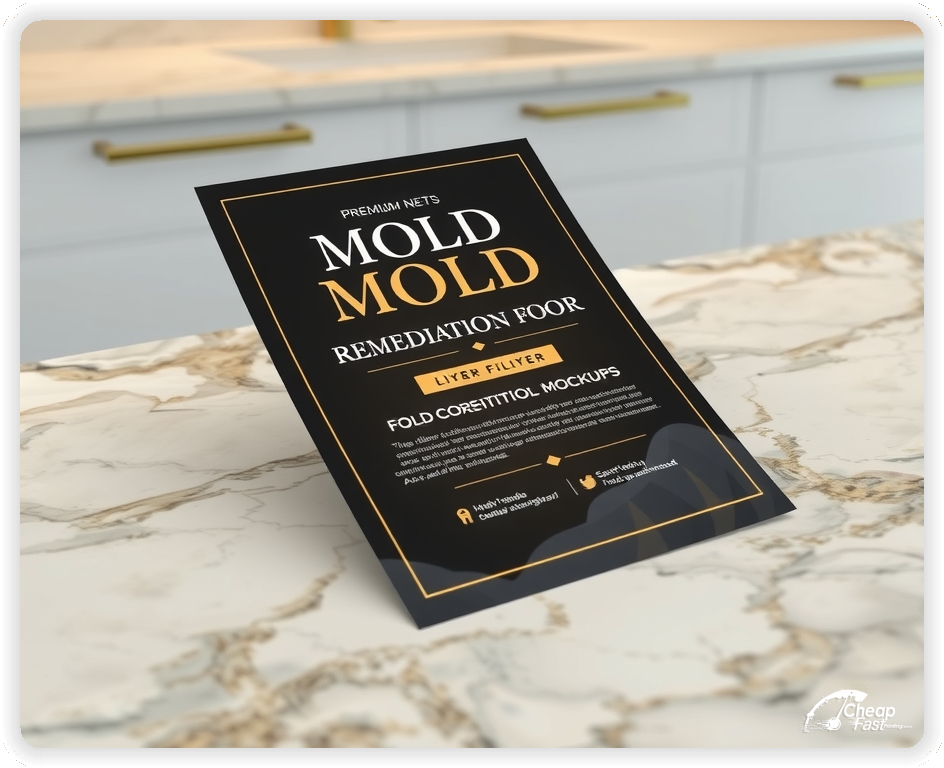Marketing Handout Design 1, Mold Remediation pamphlets design example