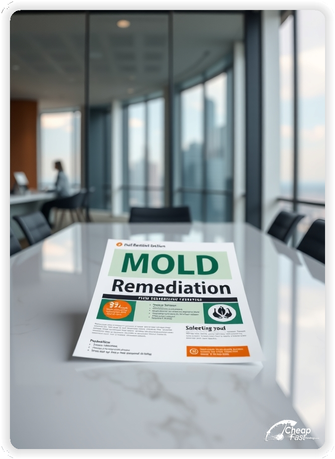 Print Ready Layout 1, Mold Remediation brochures layout example