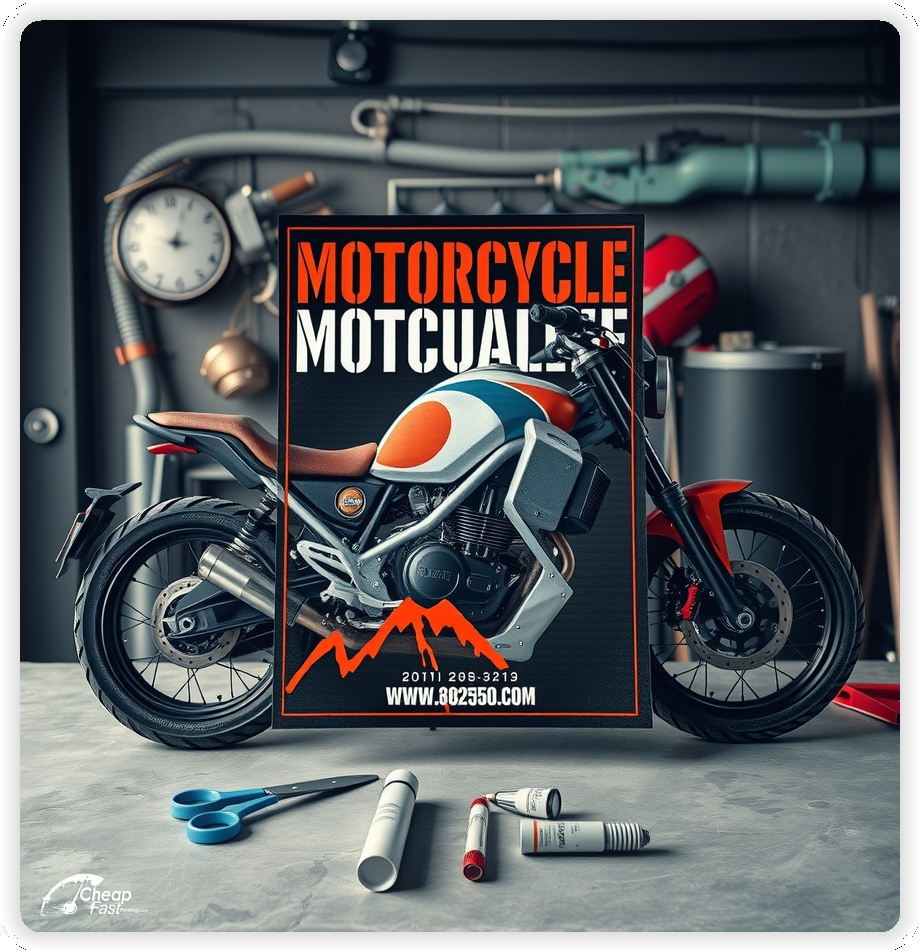 High Quality Leaflet 1, Motorcycle Repair circulars promotion design